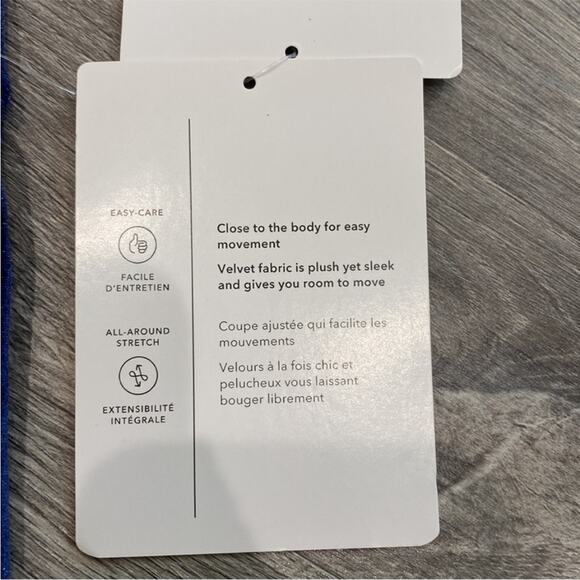 NWT Athleta Girl High Rise Chit Chat Velvet Tight Blue/Navy - Picture 9 of 12